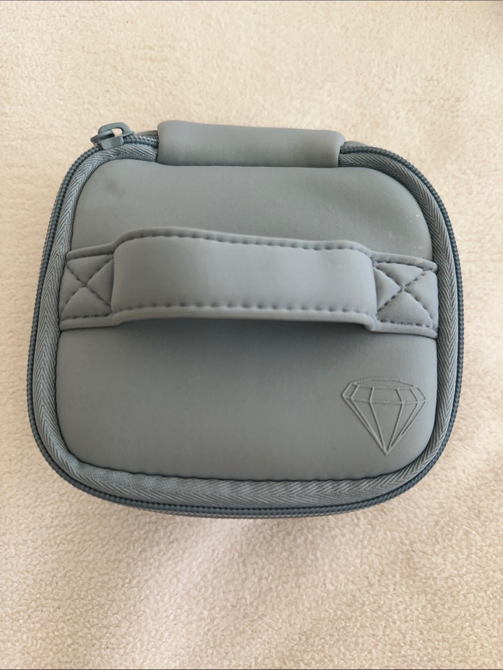 Blue neoprene like jewelry Travel Case